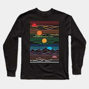 Minimal Moon Phases Long Sleeve T-Shirt